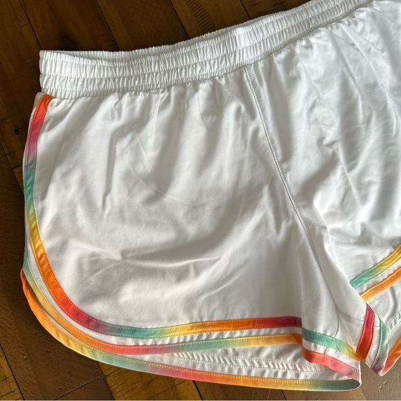 CHAMPION Varsity Shorts White Rainbow Stripe Moisture Wick Odor Control NEW sz M - Picture 3 of 12